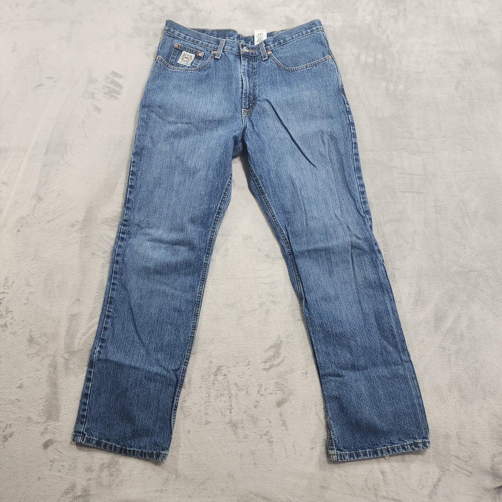 Cinch Jeans Mens 36x34 Blue White Label Relaxed Fit Straight Leg Denim Western